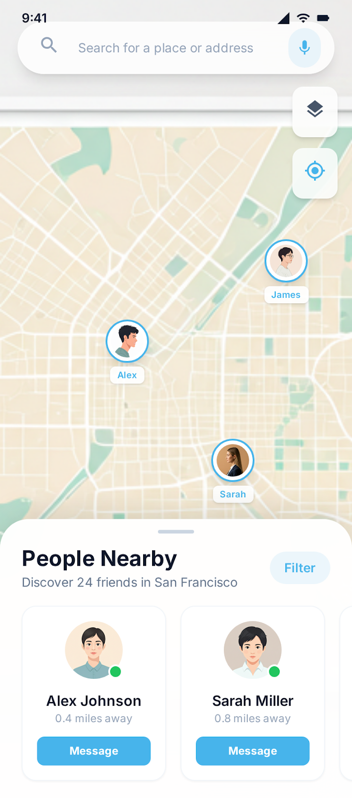 Discovery map view